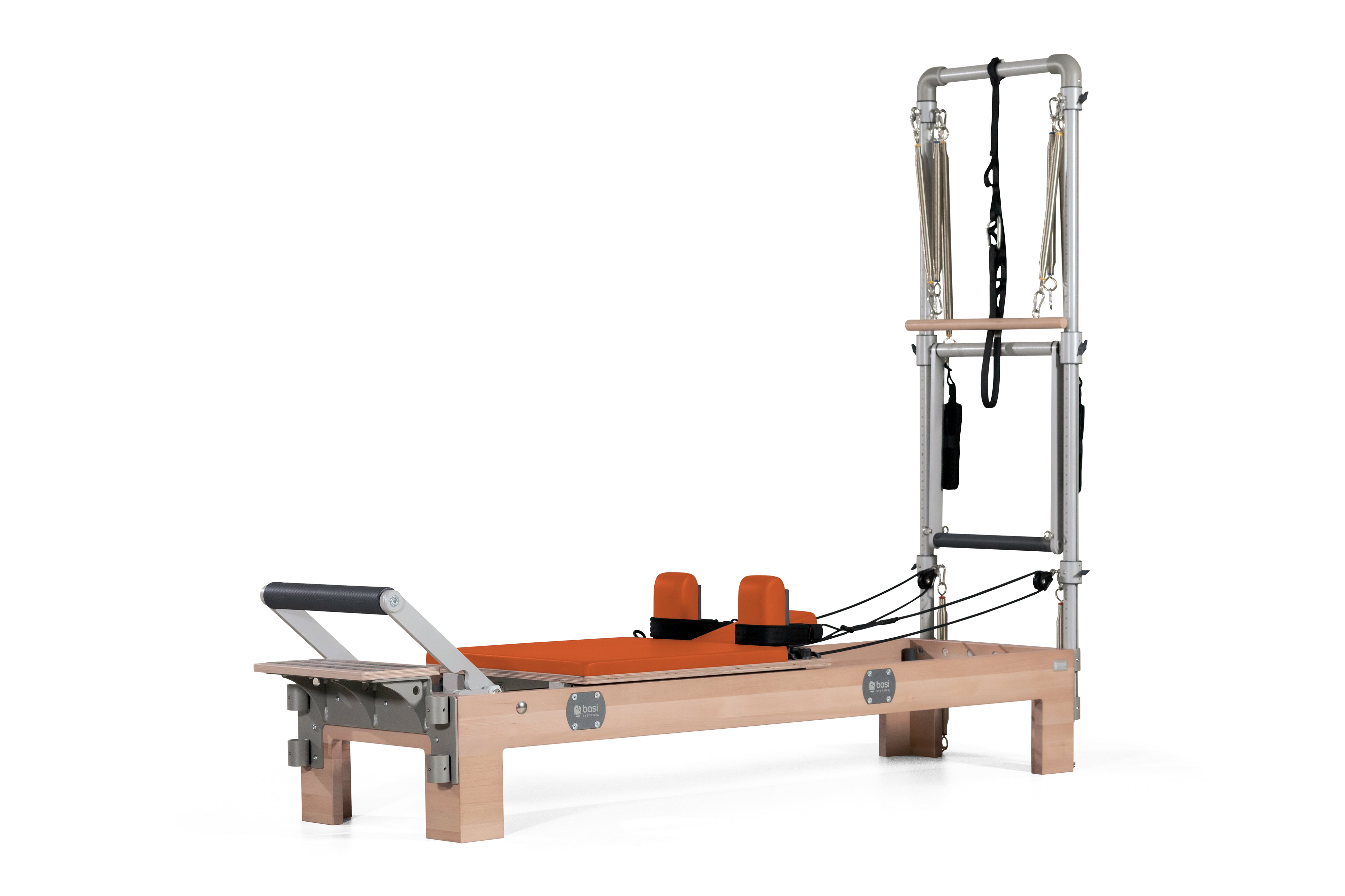 Compact Pilates Reformer with Tower - Compfire Orange Color