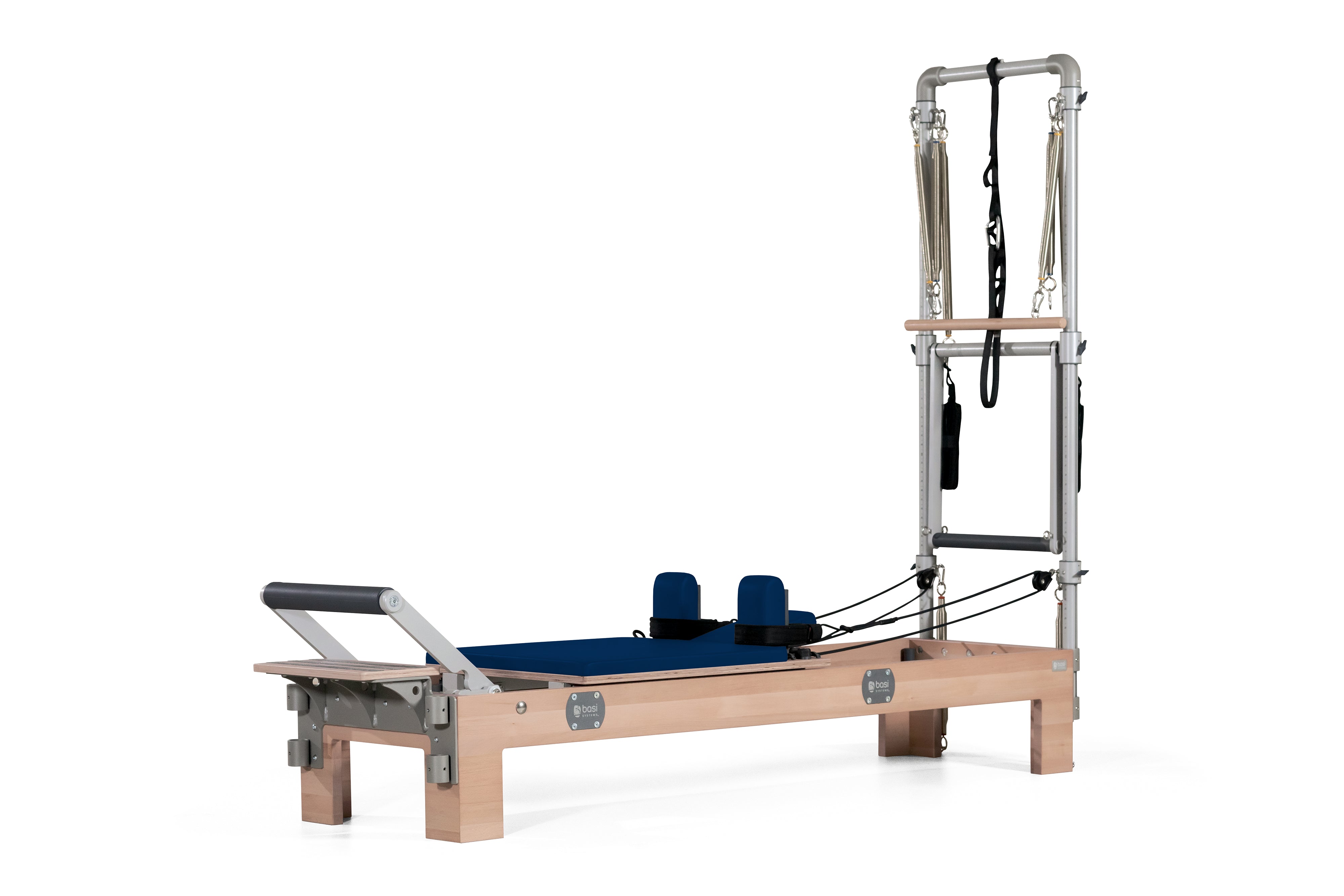 Compact Pilates Reformer with Tower Dark Navy color